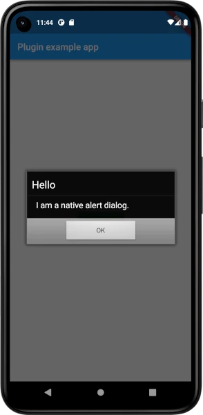 Flutter Plugin Android alert dialog